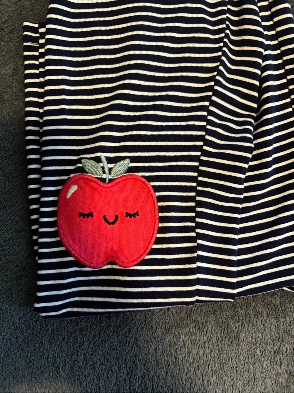 Little Sleepies Red Apple Tunic with Black & White Stripe Leggings